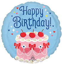 Birthday Cherries on Top Mylar Balloon