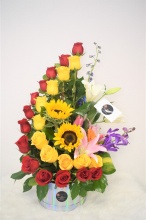 I Fall for You- Red & Yellow Roses