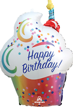 Birthday Cupcake Jumbo Mylar