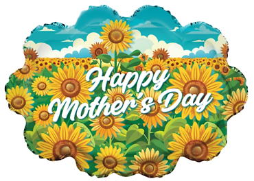 Mom\'s Sunflower Field Jumbo Mylar