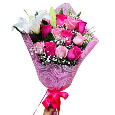 Juanita\'s Pink Rose Bouquet