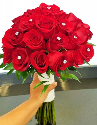 24 Red Roses Bridal Bouquet