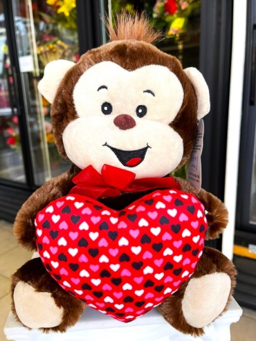 10\" Monkey With Heart