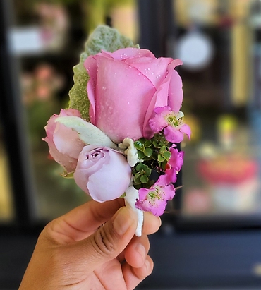 Lavender Boutonniere