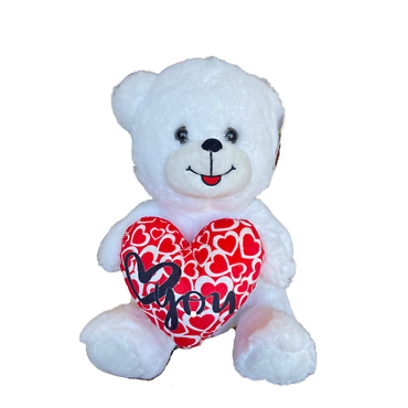 12\" White \"Heart\" You Bear