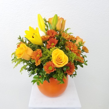 Pumpkin & Flowers