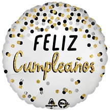 \"Feliz CumpleaÃ±os\" Silver & Gold