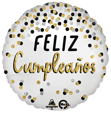 \"Feliz CumpleaÃ±os\" Silver & Gold