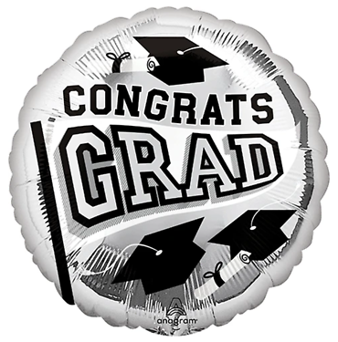 Metallic Silver Graduation Mylar