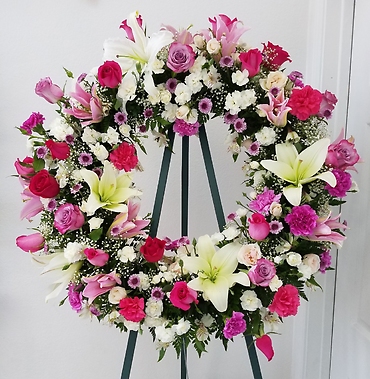 Hot Pink & Lavender Wreath