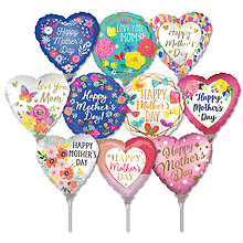 8\" Assorted Mothers Day Stick Balloon