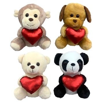 7\" Stuffed Animal with Shiny Heart