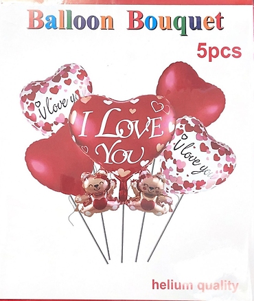 Love You Balloon Mylar Bouquet