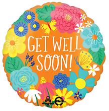 Get Well Floral Mylar