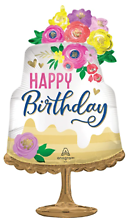 Birthday Floral Cake Jumbo Balloon