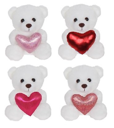 5\" WHITE BEAR W HEART