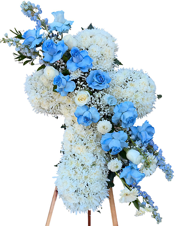 Blue and White Cross