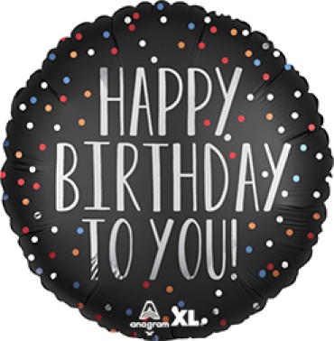 Black Birthday Dots