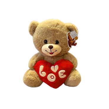 12\" brown love bear