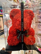 M-Red Rose Bear with Lights