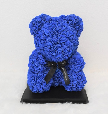 M-Blue Rose Bear