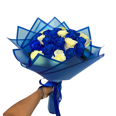 24 BLUE ROSES