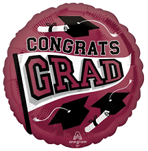 Burgundy Graduation Mylar