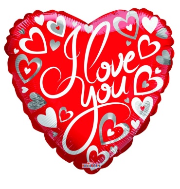 \"I love you\" Standard Mylar