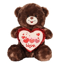 20\" BROWN BEAR WITH HEART