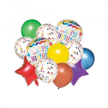 Colors Birthday Balloon Bouquet