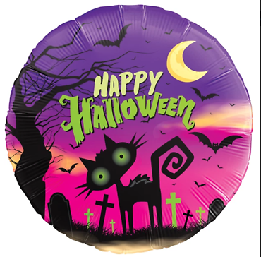 Graveyard Kitty Mylar Balloon