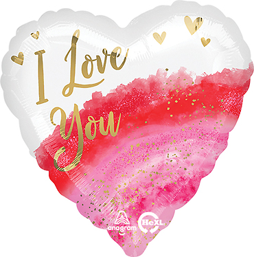 Watercolor Love Standard Mylar