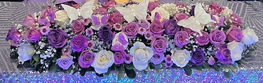 Purple centerpiece