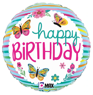 Birthday Flutters Mylar Balloon