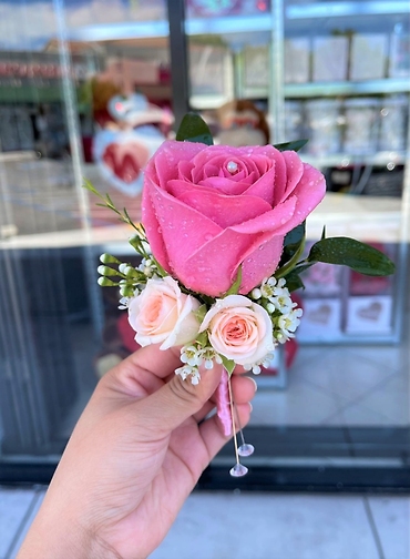 Pink Boutonniere