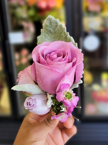 Lavender Boutonniere