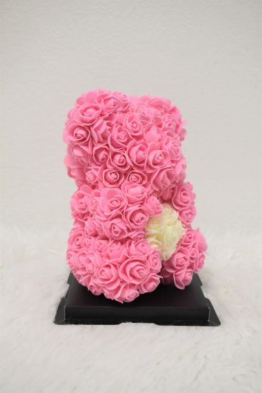 S-Heart Pink Rose Bear