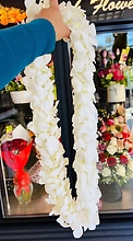 Double White Orchid Lei