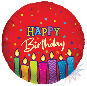Red Birthday Cake Mylar
