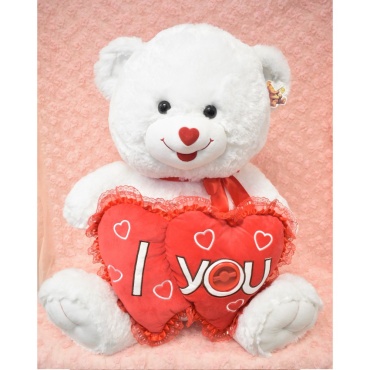 36&#8243; White Teddy Bear