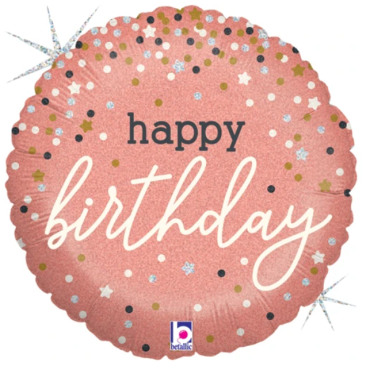 Rose Gold Birthday Mylar