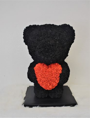 Standing Black Rose Bear