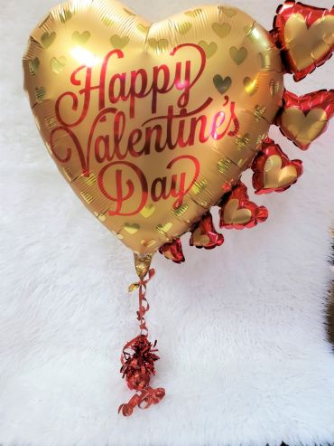 Gold Valentine Balloon