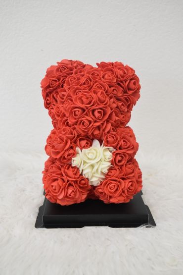 S-Heart Red Rose Bear