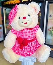 28\" Cream Bear W/Dress