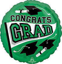 Green Graduation Mylar